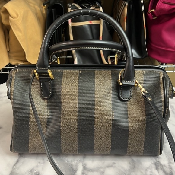 FENDI Pequin Boston Bag VINTAGE - Picture 6 of 17